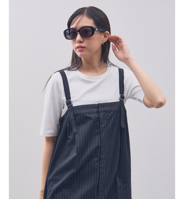  「Zoff｜STUDIO SEVEN｜オーバル型 サングラス 横長｜太縁フレーム｜カラーレンズ｜紫外線防止 UVカット」|サングラス|