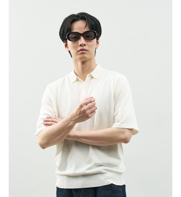  「Zoff｜STUDIO SEVEN｜オーバル型 サングラス 横長｜太縁フレーム｜カラーレンズ｜紫外線防止 UVカット」|サングラス|