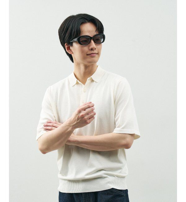  「Zoff｜STUDIO SEVEN｜オーバル型 サングラス 横長｜太縁フレーム｜カラーレンズ｜紫外線防止 UVカット」|サングラス|