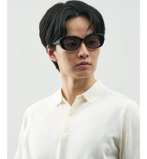  「Zoff｜STUDIO SEVEN｜オーバル型 サングラス 横長｜太縁フレーム｜カラーレンズ｜紫外線防止 UVカット」|サングラス|