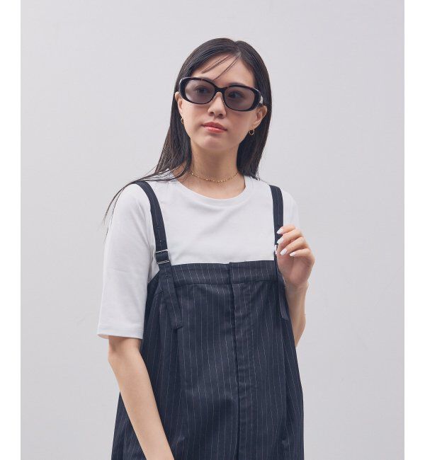  「Zoff｜STUDIO SEVEN｜オーバル型 サングラス 横長｜太縁フレーム｜カラーレンズ｜紫外線防止 UVカット」|サングラス|