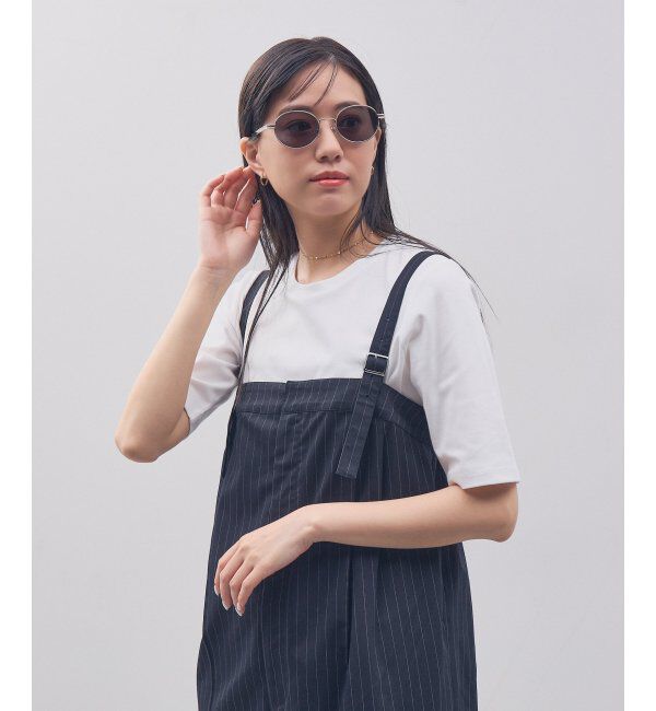  「Zoff｜STUDIO SEVEN｜オーバル型 サングラス メタルフレーム｜紫外線防止 UVカット」|サングラス|