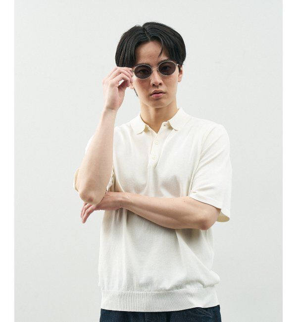  「Zoff｜STUDIO SEVEN｜オーバル型 サングラス メタルフレーム｜紫外線防止 UVカット」|サングラス|