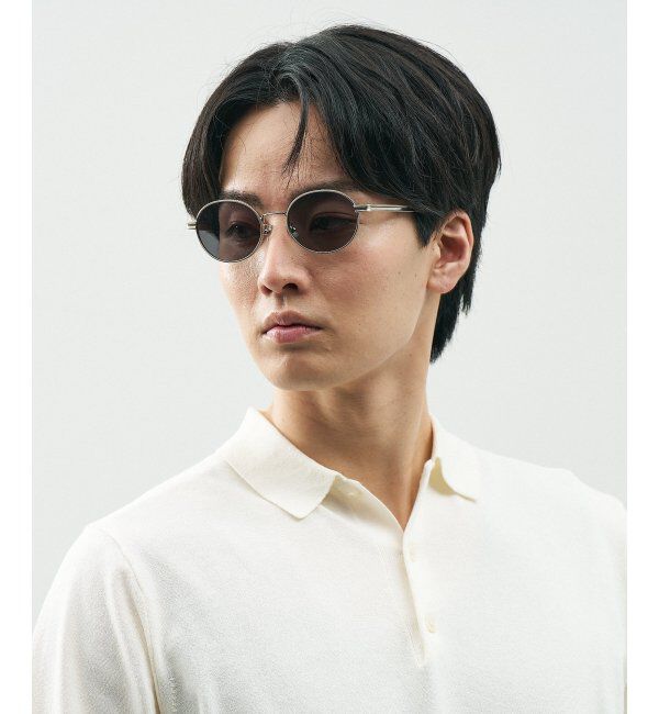  「Zoff｜STUDIO SEVEN｜オーバル型 サングラス メタルフレーム｜紫外線防止 UVカット」|サングラス|