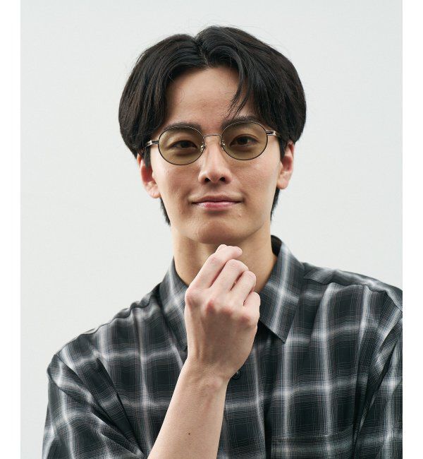  「Zoff｜STUDIO SEVEN｜オーバル型 サングラス メタルフレーム｜紫外線防止 UVカット」|サングラス|