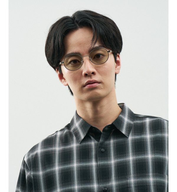  「Zoff｜STUDIO SEVEN｜オーバル型 サングラス メタルフレーム｜紫外線防止 UVカット」|サングラス|