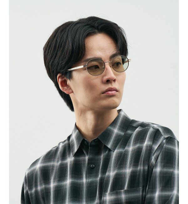  「Zoff｜STUDIO SEVEN｜オーバル型 サングラス メタルフレーム｜紫外線防止 UVカット」|サングラス|