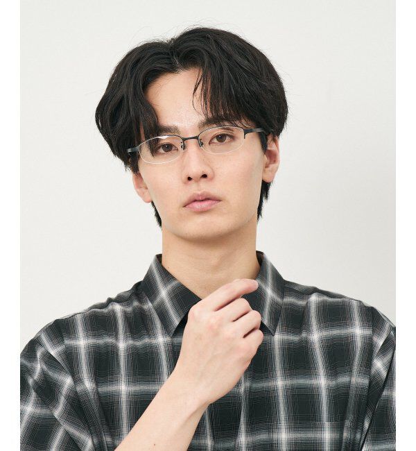  「スクエア型 ビジネス・アクティブ用 メガネ【CLAP CLICK搭載】 ずれ落ち防止 レンズ交換券付」|メガネ|