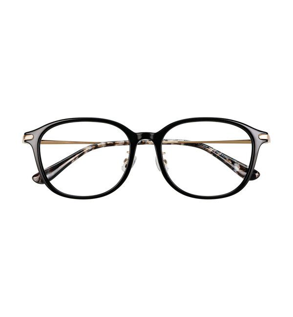  「ウェリントン型 メガネ 軽量｜メタル｜大人可愛い｜伊達メガネ 度付き｜ユニセックス レンズ交換券付」|メガネ|ブラック