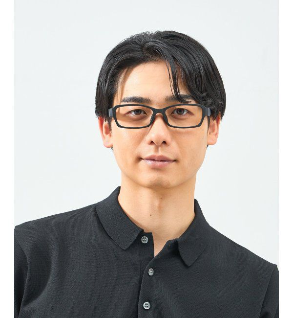  「スクエア型 メガネ 横長 | 軽量 | 伊達メガネ 度付きメガネ｜ユニセックス   レンズ交換券付」|メガネ|