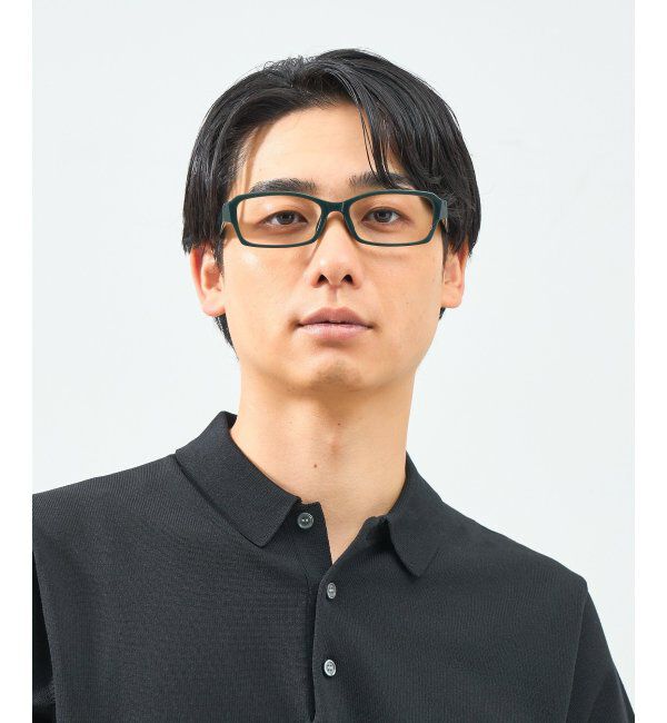  「スクエア型 メガネ 横長 | 軽量 | 伊達メガネ 度付きメガネ｜ユニセックス   レンズ交換券付」|メガネ|