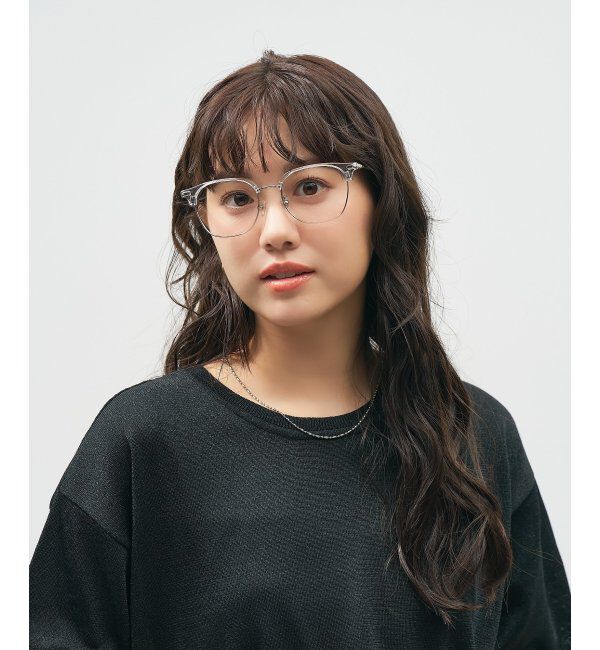  「Zoff｜takashi kumagai ウェリントン型 メガネ サーモント｜伊達メガネ 度付きメガネ  レンズ交換券付」|メガネ|クリア