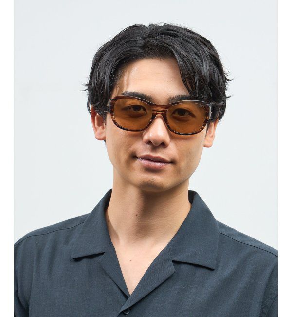  「Zoff｜takashi kumagai ウェリントン型 サングラス カラーレンズ｜大きめフレーム｜紫外線対策 UVカット  」|サングラス|