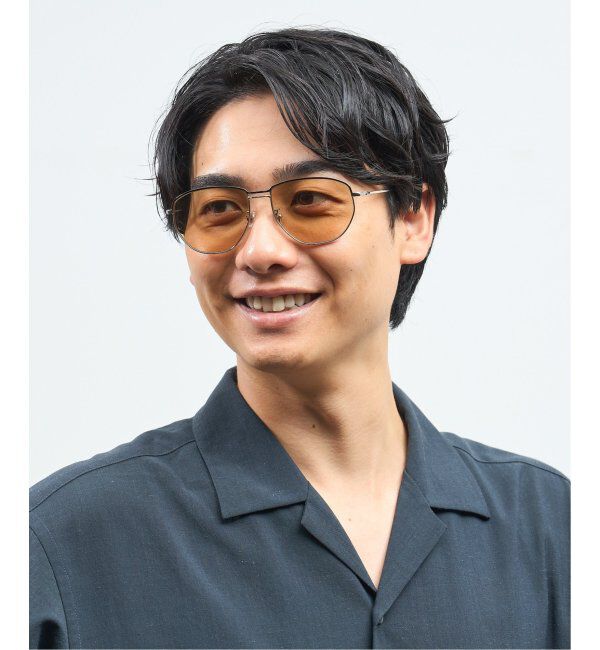  「Zoff｜takashi kumagai ウェリントン型 サングラス メタルフレーム｜ツーブリッジ｜紫外線対策 UVカット  」|サングラス|