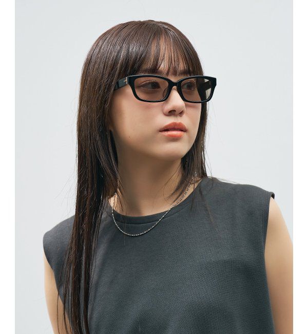 「【WEB 限定】Zoff｜takashi kumagai ウェリントン型 サングラス 横長フレーム｜紫外線対策 UVカット  」|サングラス|