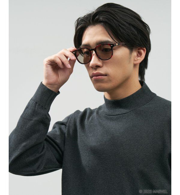  「MARVEL COLLECTION デッドプール & ウルヴァリン  ウェリントン型 サングラス | 紫外線対策 UVカット  」|サングラス|レッド