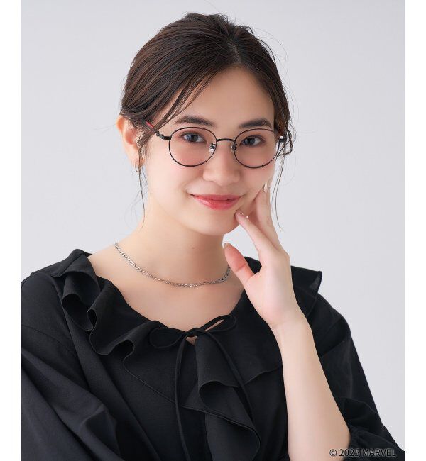  「MARVEL COLLECTION【デッドプール モデル】 メガネ | 伊達メガネ 度付き   レンズ交換券付」|メガネ|