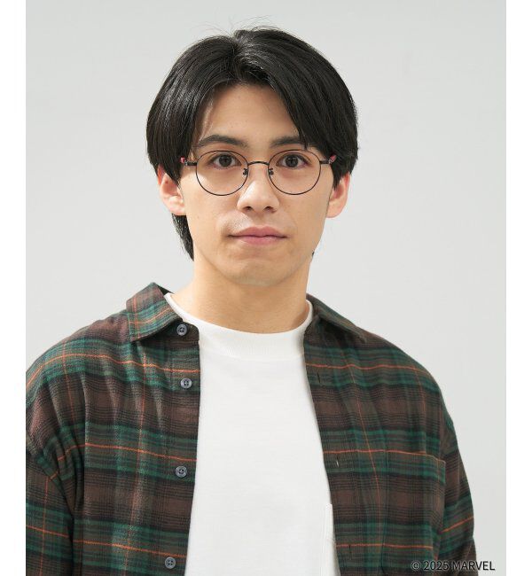  「MARVEL COLLECTION【デッドプール モデル】 メガネ | 伊達メガネ 度付き   レンズ交換券付」|メガネ|