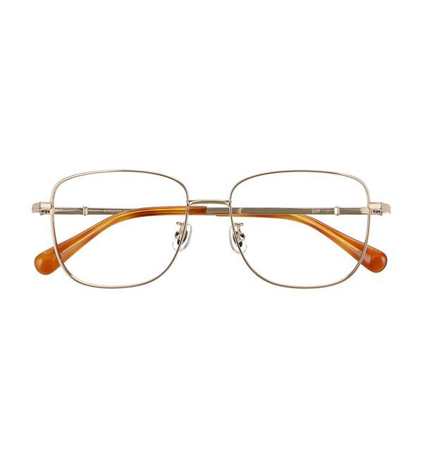  「Zoff｜CLASSIC メガネ | 四角 メタルフレーム グランパコア 伊達メガネ 度付き   レンズ交換券付」|メガネ|