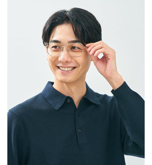  「Zoff｜CLASSIC メガネ | 四角 メタルフレーム グランパコア 伊達メガネ 度付き   レンズ交換券付」|メガネ|