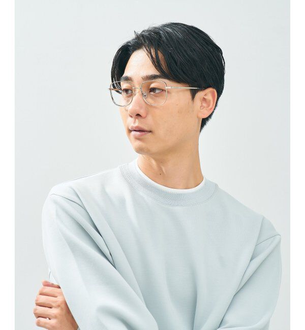  「Zoff｜CLASSIC メガネ | 四角 メタルフレーム グランパコア 伊達メガネ 度付き   レンズ交換券付」|メガネ|