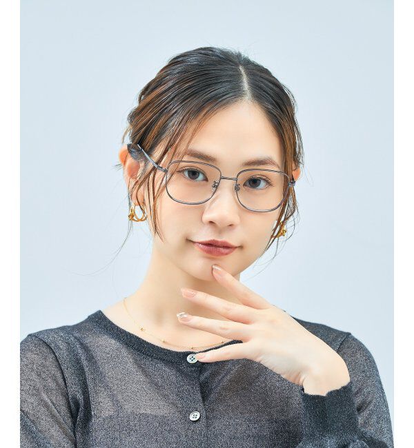  「Zoff｜CLASSIC メガネ | 四角 メタルフレーム グランパコア 伊達メガネ 度付き   レンズ交換券付」|メガネ|
