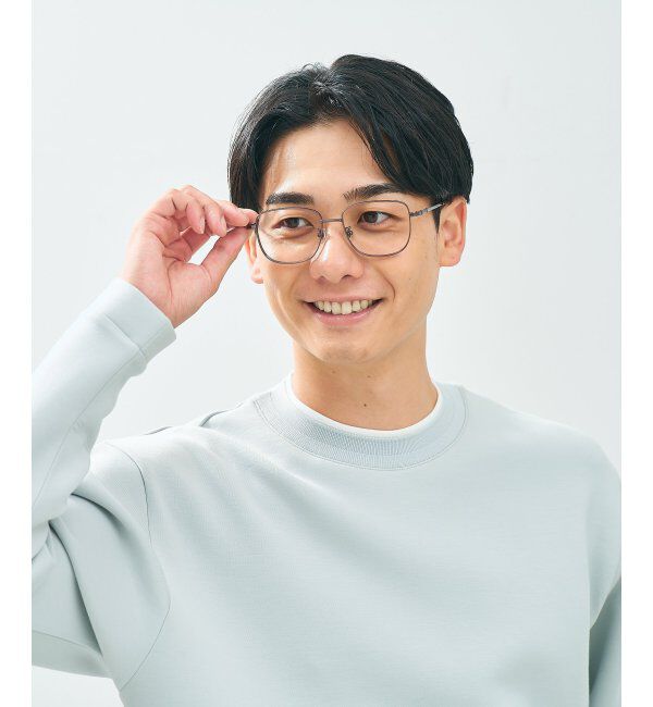  「Zoff｜CLASSIC メガネ | 四角 メタルフレーム グランパコア 伊達メガネ 度付き   レンズ交換券付」|メガネ|