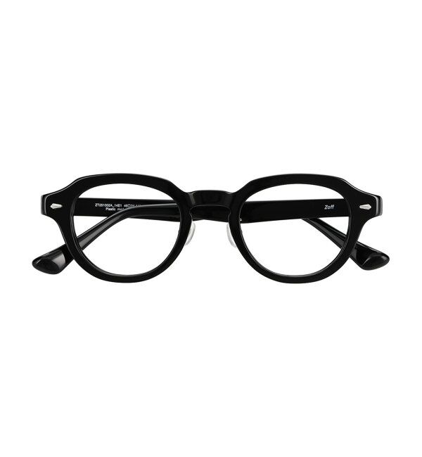  「 ボストン型 メガネ | 黒縁フレーム 伊達めがね 度付きユニセックス 読書  CLASSIC  レンズ交換券付」|メガネ|