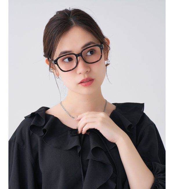  「 ウェリントン型 メガネ | 黒縁フレーム 伊達めがね 度付きユニセックス 読書  CLASSIC  レンズ交換券付」|メガネ|