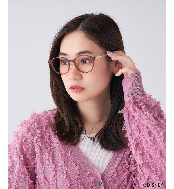  「Zoff｜Disney  &rdquo;Baby Animals&rdquo; メガネ [おしゃれキャット( マリー ) ﾓﾃﾞﾙ] ディズニー  レンズ交換券付」|メガネ|薄ブラウン1