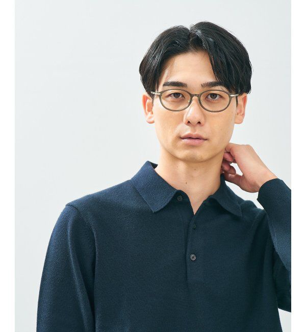  「オーバル型 メガネ | レザー調 ラバーテンプル ズレ落ち防止 眼鏡 伊達・度付き眼鏡  レンズ交換券付」|メガネ|