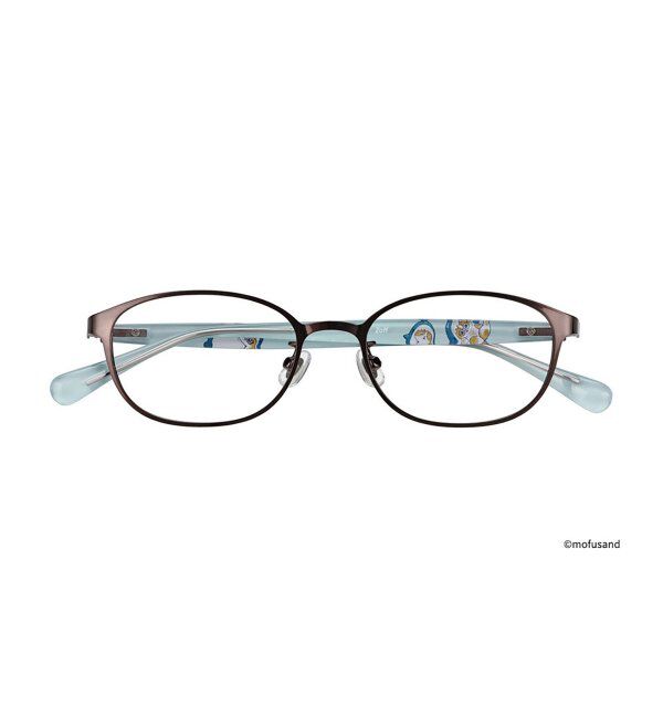  「Zoff｜mofusand ウェリントン型 メガネ | モフサンド [CASUALモデル] 伊達・度付き眼鏡  レンズ交換券付」|メガネ|薄ブラウン