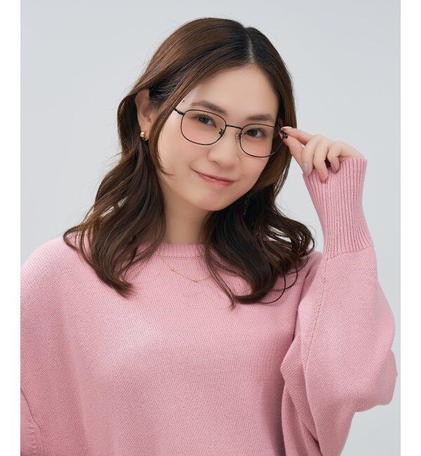  「ウェリントン型 メガネ | 四角 小顔効果 チタン 軽量 メタル 伊達・度付き Zoff  レンズ交換券付」|メガネ|