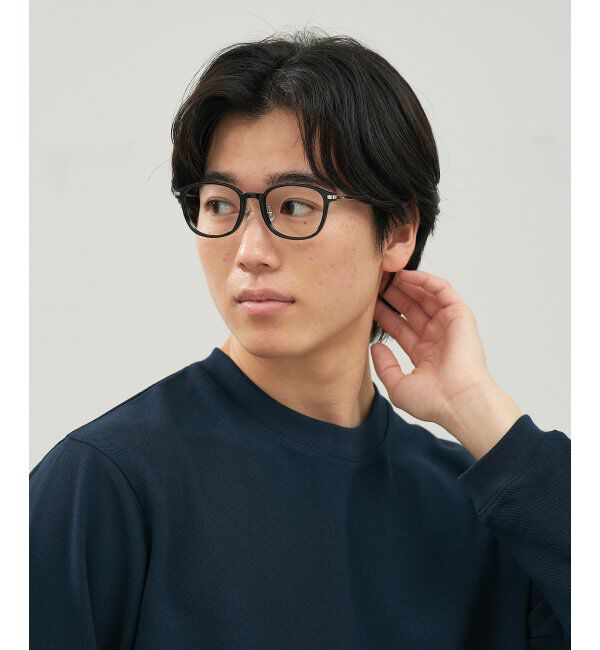  「ウェリントン型 メガネ | チタン TR素材 軽量 メタル 伊達・度付き 大人可愛い Zoff  レンズ交換券付」|メガネ|