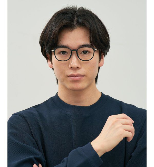  「ウェリントン型 メガネ | チタン TR素材 軽量 メタル 伊達・度付き 大人可愛い Zoff  レンズ交換券付」|メガネ|