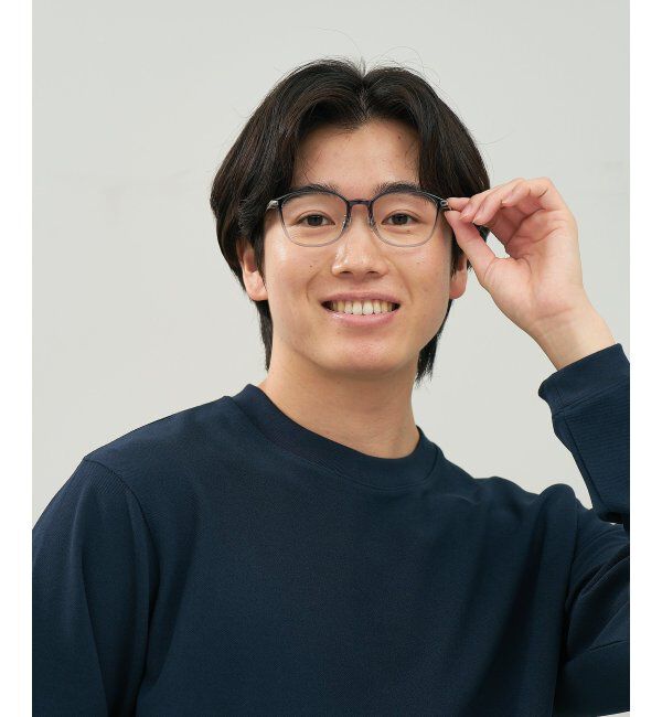  「ウェリントン型 メガネ | チタン TR素材 軽量 メタル 伊達・度付き 大人可愛い Zoff  レンズ交換券付」|メガネ|