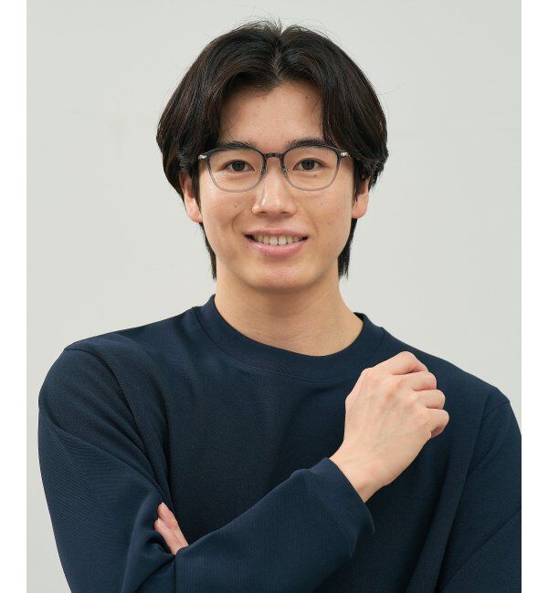  「ウェリントン型 メガネ | チタン TR素材 軽量 メタル 伊達・度付き 大人可愛い Zoff  レンズ交換券付」|メガネ|