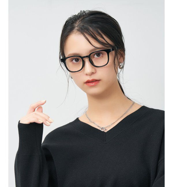  「ウェリントン型 メガネ | 軽量 伊達めがね・度付き ユニセックス Zoff  レンズ交換券付」|メガネ|ブラック