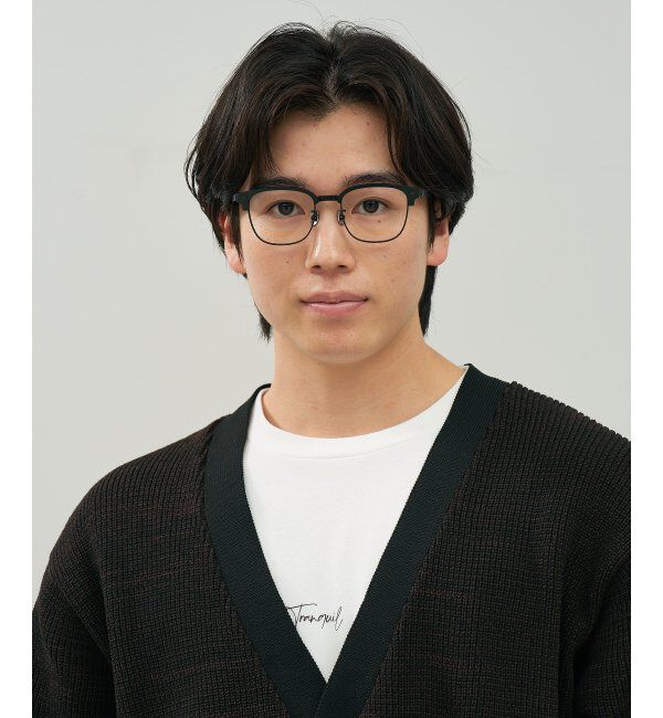  「メガネ | サーモント チタン アルミ製 軽量 メタル 伊達・度付き ユニセックス Zoff  レンズ交換券付」|メガネ|