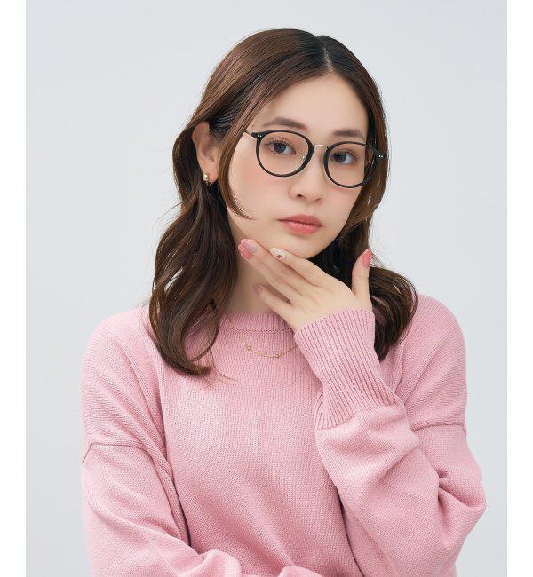  「ボストン型 メガネ | チタン TR素材 軽量 メタル 伊達・度付き 大人可愛い Zoff  レンズ交換券付」|メガネ|