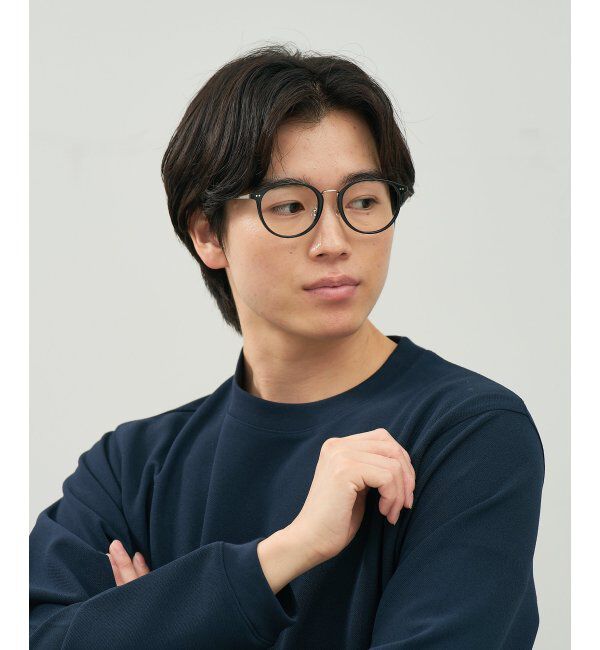  「ボストン型 メガネ | チタン TR素材 軽量 メタル 伊達・度付き 大人可愛い Zoff  レンズ交換券付」|メガネ|