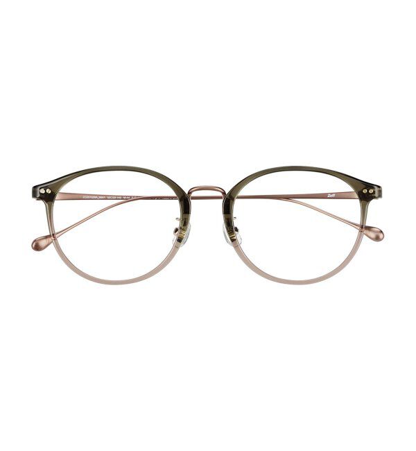  「ボストン型 メガネ | チタン TR素材 軽量 メタル 伊達・度付き 大人可愛い Zoff  レンズ交換券付」|メガネ|