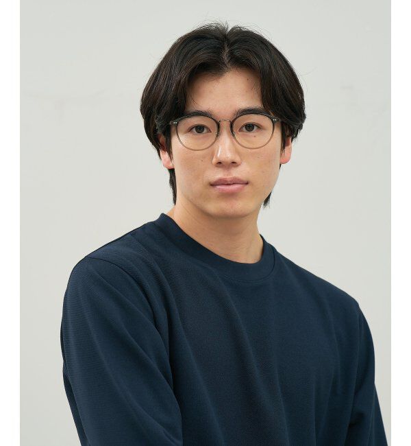  「ボストン型 メガネ | チタン TR素材 軽量 メタル 伊達・度付き 大人可愛い Zoff  レンズ交換券付」|メガネ|