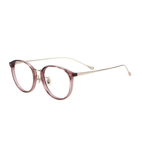  「ボストン型 メガネ | チタン TR素材 軽量 メタル 伊達・度付き 大人可愛い Zoff  レンズ交換券付」|メガネ|