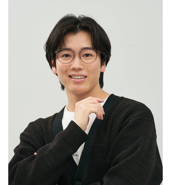  「ボストン型 メガネ | チタン TR素材 軽量 メタル 伊達・度付き 大人可愛い Zoff  レンズ交換券付」|メガネ|