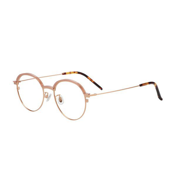  「ボストン型 メガネ | メタルフレーム 眼鏡 伊達メガネ 度付き 読書 CLASSIC レンズ交換券付」|メガネ|