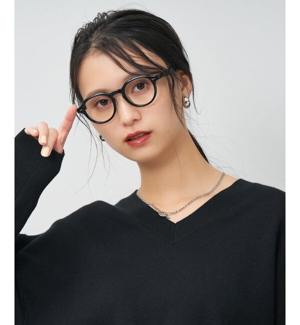  「ボストン型 メガネ | 小さめサイズ 眼鏡 伊達めがね 度付き 度なし Zoff｜CLASSIC レンズ交換券付」|メガネ|ブラック