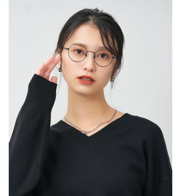  「ボストン型 メガネ | 小さめサイズ 眼鏡 伊達めがね 度付き 度なし Zoff｜CLASSIC レンズ交換券付」|メガネ|ブラック系その他
