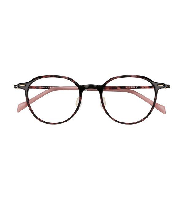  「ボストン型 メガネ | 軽量 柔軟性 鼻パッド 眼鏡 伊達めがね 度付き Zoff SMART レンズ交換券付」|メガネ|茶系デミ