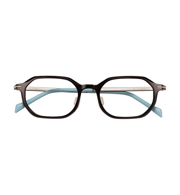  「ヘキサゴン型 メガネ | 軽量 柔軟性 鼻パッド 眼鏡 伊達めがね 度付き Zoff SMART レンズ交換券付」|メガネ|ブラウン1